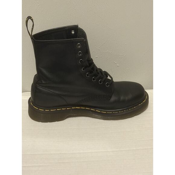 Dr Martens 11821 1460 Smooth Black Leather Combat Womens Boots Sz UK 6 US 8 - Picture 4 of 10